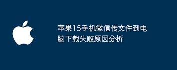 苹果15手机微信传文件到电脑为何无法接收