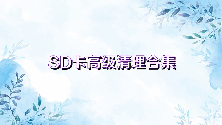 SD卡高级清理合集