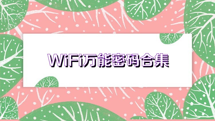 WiFi万能密码合集